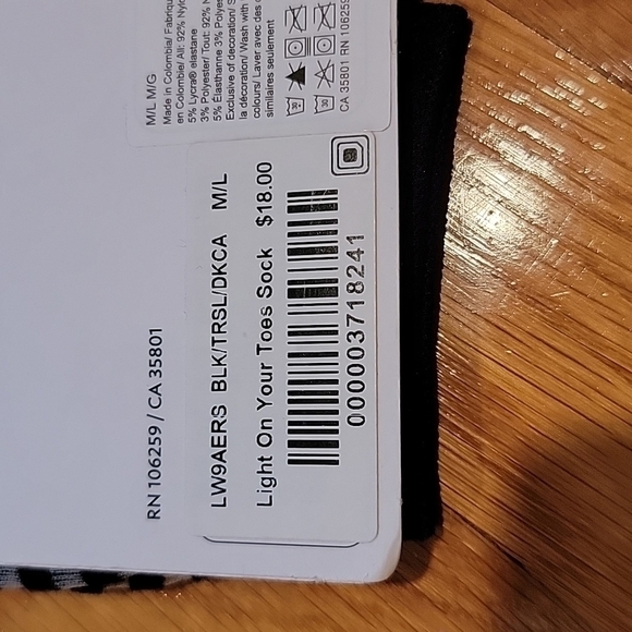 * NWT LULULEMON 3 Pairs RUN COURSE Light On Your Toes MESH BLACK M/L Socks - Picture 4 of 8